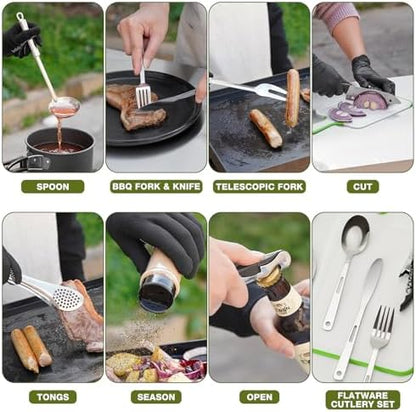 Portable 16 PCs Camping Utensil Set, CT606