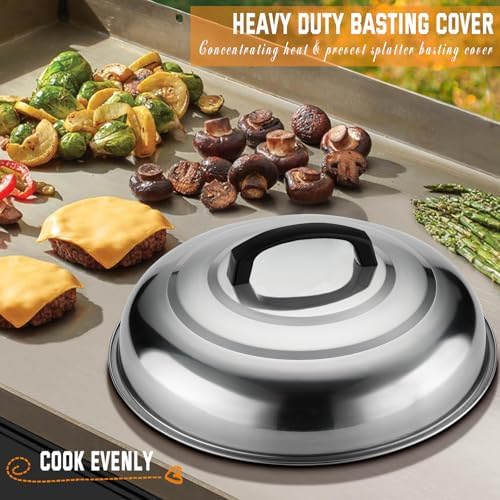 N NOBLE FAMILY 27 PCS Griddle Accessories Kit, Flat Top Grill Accessories Set for Camping, Professional Griddle Spatula Set with Melting Dome, Burger Press for Outdoor BBQ Teppanyaki
