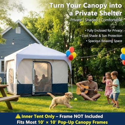 Camping Cube, Inner Tent for 10' x 10' Pop Up Canopy, 4-6 Person Canopy