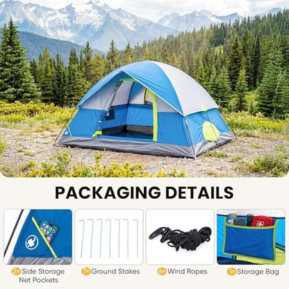 NEWBULIG Camping Tent 2 Person, 2 Person Tent for Camping, Instant Setup