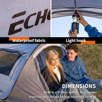 EchoSmile Instant Pop Up Camping Tent, 2/4/6 Person Easy Setup Tent