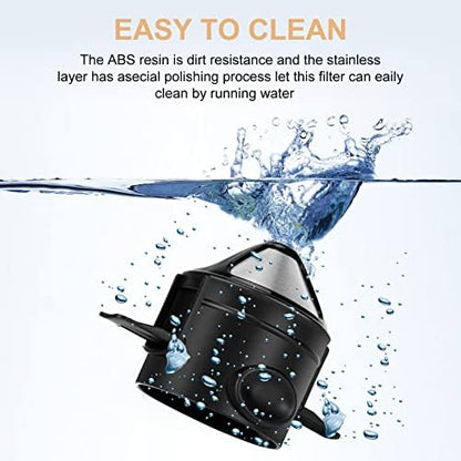 Pour Over Coffee Maker,Portable Stainless Steel Reusable Coffee Filter, Mini Collapsible Paperless Single Serve 1 Cup Coffee Dripper Cup Easy To Clean For Travel Camping