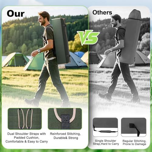 VTOY Portable Folding Camping Chair with Canopy, Outdoor Sun Shade Chair