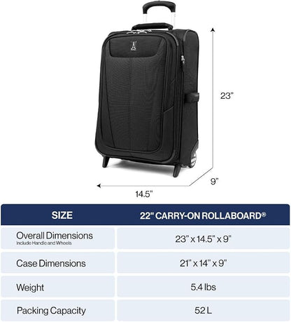 Travelpro Maxlite 5 Softside Expandable Upright 2 Wheel Carry-on Luggage - Image 6