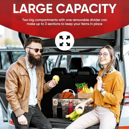 FORTEM Trunk Organizer - Foldable Car Organizer & Storage for SUVs & Trucks