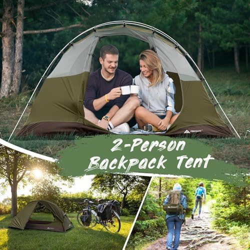 Forceatt Camping Tent 2 Person, Backpacking Tent Waterproof & Windproof, Ultralight Instant Tent with Rain Fly for Camping, Hiking, Outdoor