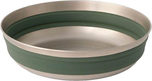 Sea to Summit Detour Stainless Steel Collapsible Bowl, Large (31 fl oz), Laurel Wreath Green