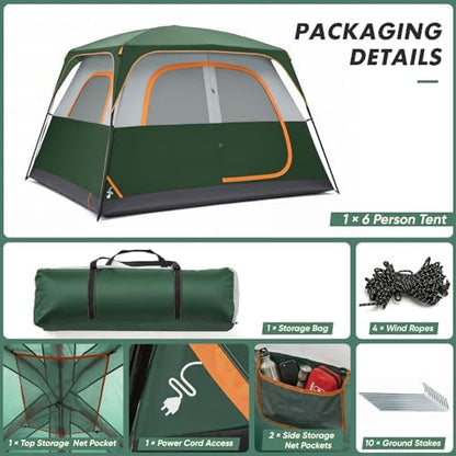 OLIXIS Camping Tent 2 Person, Tent for Camping, Fast Setup, Compact Carry