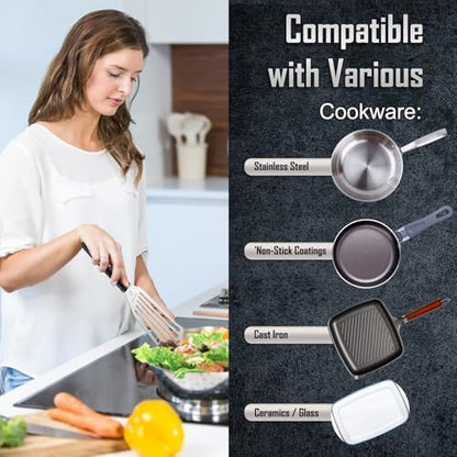 2 Pcs Fish Spatula Stainless Steel，Commercial Metal Spatula Turners