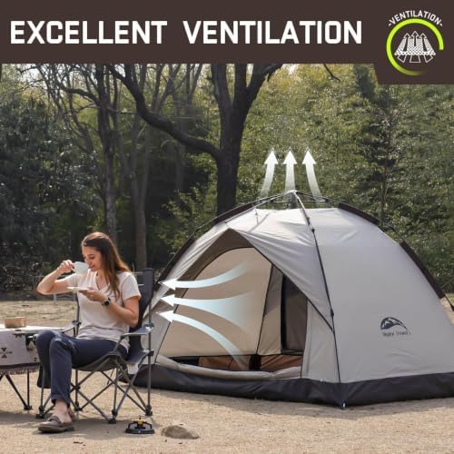 Happy Travel 2/4 Person Camping Tent, Instant Easy Pop Up Tents for Camping