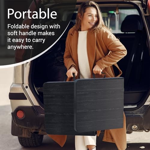 2 PACK of 4 Feet Foldable Table Adjustable Height with Built in Handle, Steel Legs | 4FT Heavy Duty Portable | Perfect for Party Dining Wedding Events Picnic Indoor Outdoor Camping Folding - 4 Foot