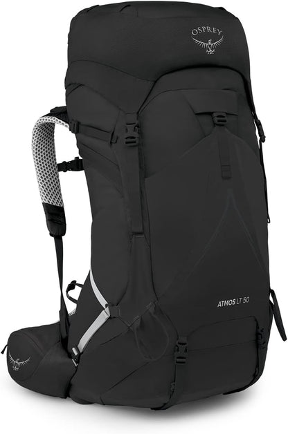 Osprey Atmos AG LT 50L Men's Backpacking Backpack, Black, S/M