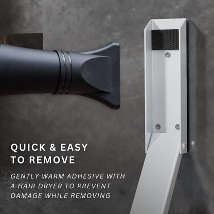 2 Pack Door Stop, No Drill Door Stoppers - Kickdown Doorstop for Home, Glass Doors, & Outdoors, Easy to Install Doors with Self Adhesive Door Stopper, No Screw Flip Down Portable Door Stopper - White