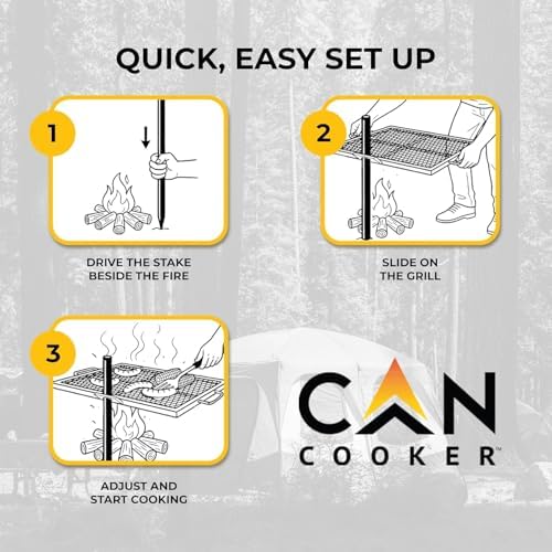 GameMaker Open Fire Cooking Grill | Adjustable Height