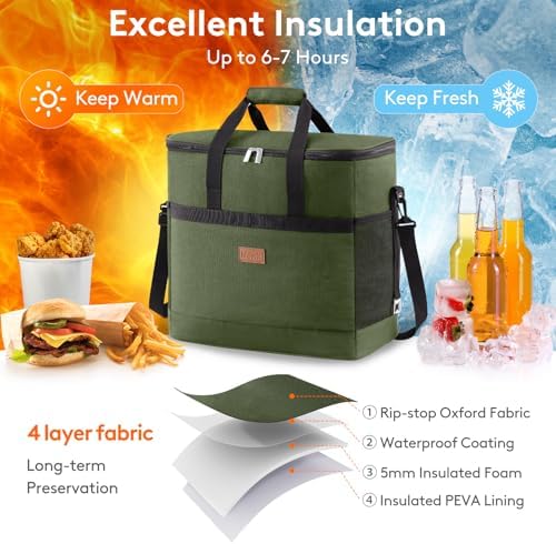 Lifewit Cooler Bag 30/50/60 Cans Collapsible, Insulated Large Lunch Bag