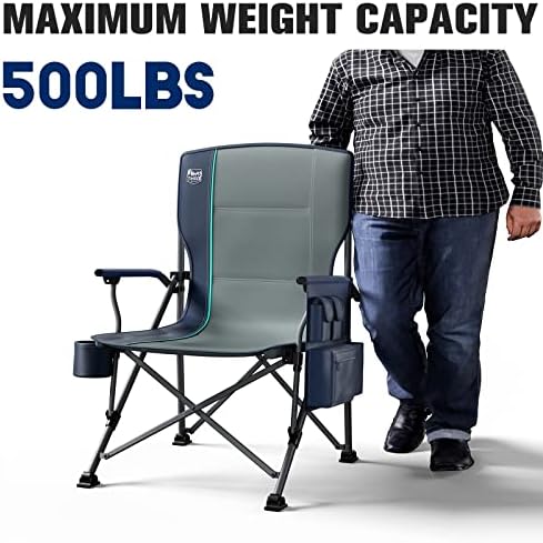 TIMBER RIDGE Oversized Folding Camping Chair High Back 500lbs