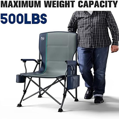 TIMBER RIDGE Oversized Folding Camping Chair High Back 500lbs