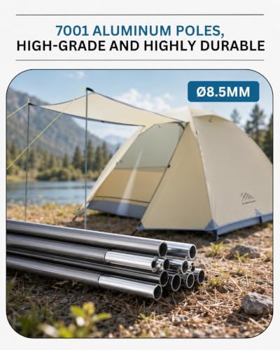 Camping Tent 2 Person, Backpacking Tent, 20D Nylon/Taffeta PU3000mm