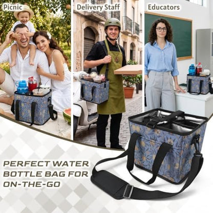 William Morris Style Print Foldable Softside Cooler Bag for Car