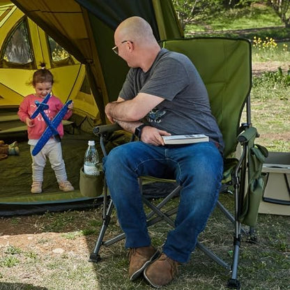 TIMBER RIDGE Oversized Folding Camping Chair High Back 500lbs