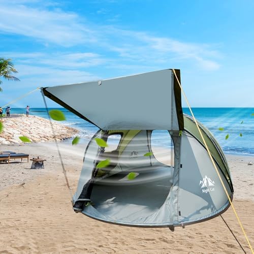 Night Cat Pop-up Camping Tent: 2 to 4 Person Tent Waterproof Instant Easy Setup Family Tent