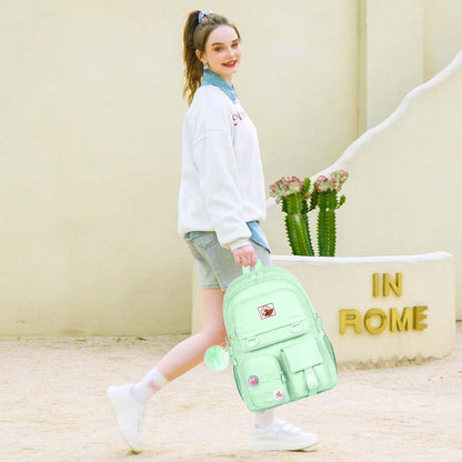 CCJPX Girls Backpack, 16 inch School Laptop Bag College Bookbag, Anti Theft Daypack for Teens Girls Students Women