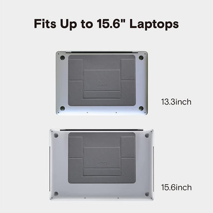 MOFT Laptop Stand for Desk, Stick-On Computer Stand with Dual-Angle, Ergonomic Laptop Riser Holder for Travel, Foldable & Portable MacBook Stand Fits 11.6"-16" Laptops, Starry Grey (Adhesive Version)
