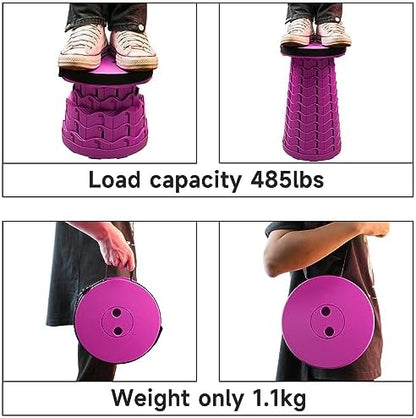 Folding Stool for Adults, Portable Chairs for Outside, Purple