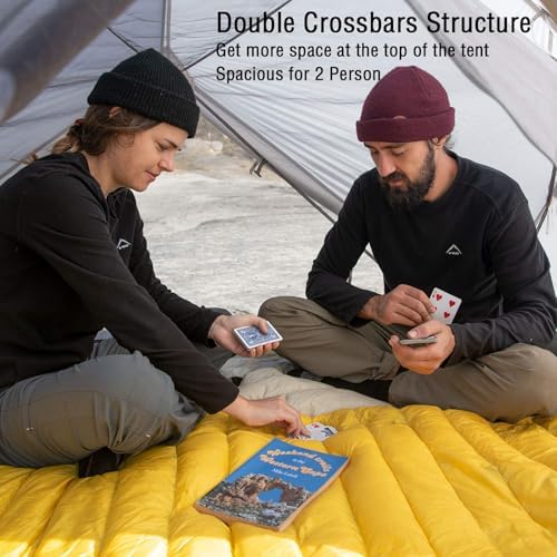 Naturehike Mongar 2-Person 3-Season Backpacking Tent Lightweight Waterproof Double Layer Easy Setup Camping Hiking Tent with Footprint