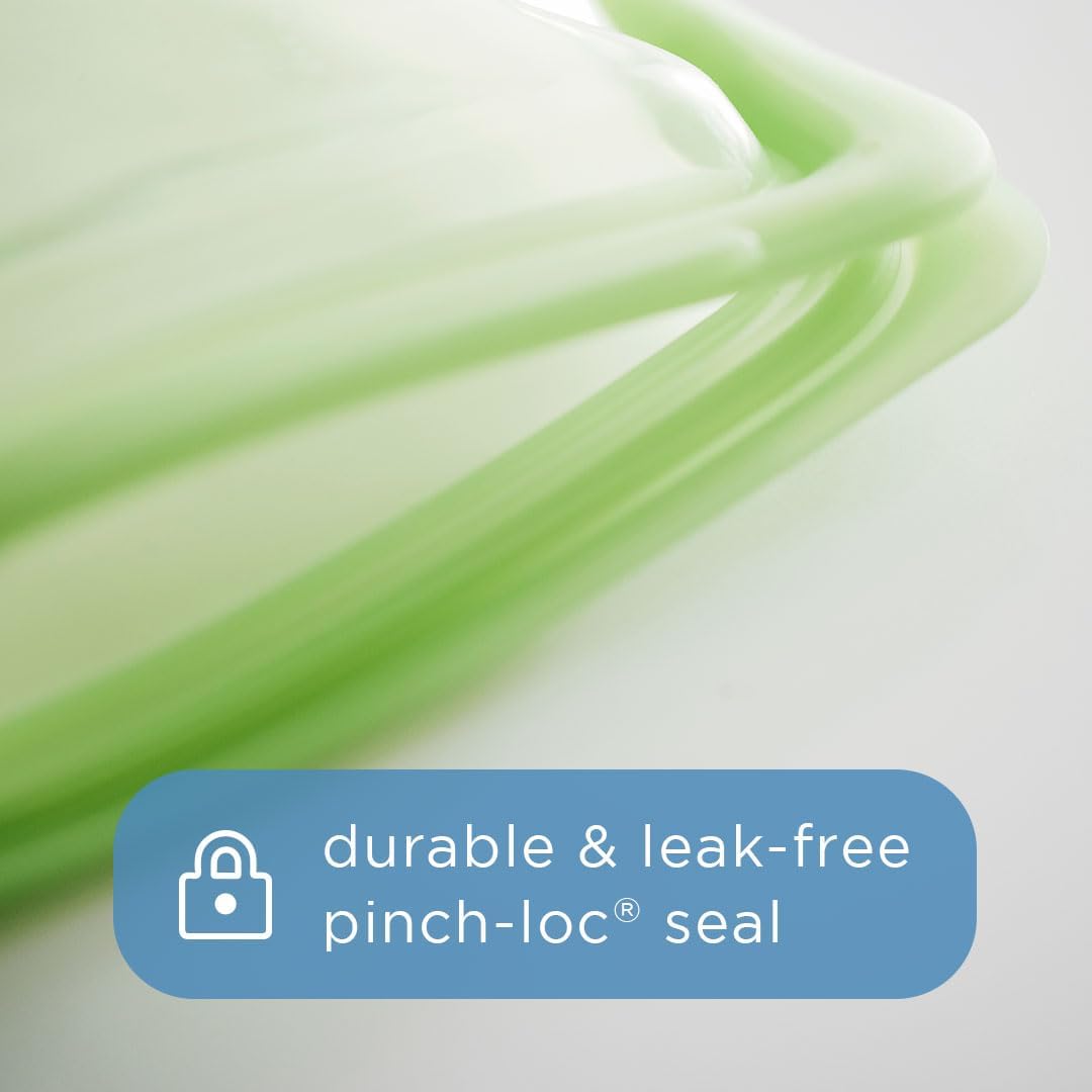 Stasher Premium Silicone Reusable Food Storage Pocket Bag, Aqua, Microwave, Sous Vide, Dishwasher, Oven and Freezer Safe, BPA Free, Leak-free, Eco-friendly, 4 Oz (Pack of 2)