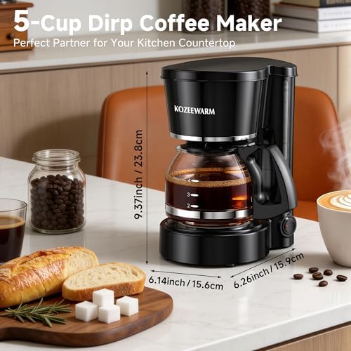 Coffee Maker, 5 Cup Drip Coffee Machine