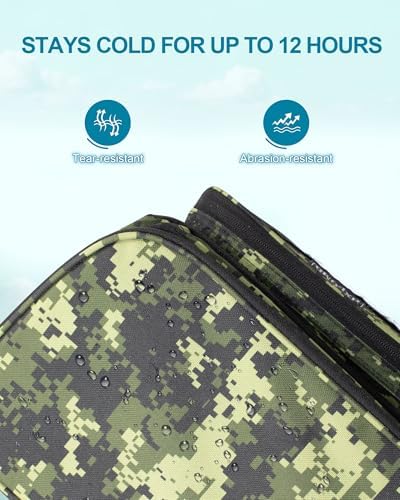 HXLGMD Fishing Backpack with Rod Holders, Double Layer Large Water-resistant Tackle Bag Store Gear with Cooler, Green