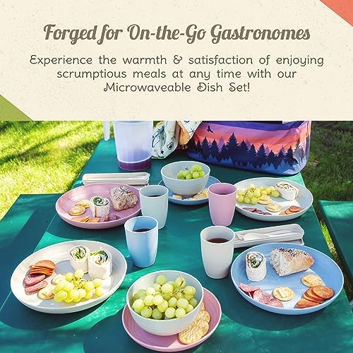Camp Casual 8-Piece Outdoor Dinnerware Set - Mountain Sage