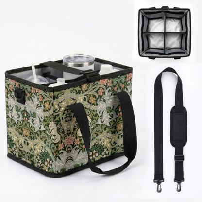 William Morris Style Print Foldable Leak-proof Soft Cooler Bag