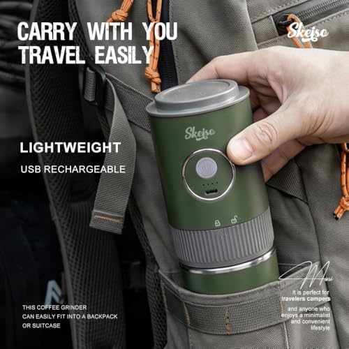 Portable All-in-One American Coffee Maker, Burr Electric Grinder