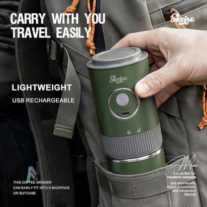 Portable All-in-One American Coffee Maker, Burr Electric Grinder