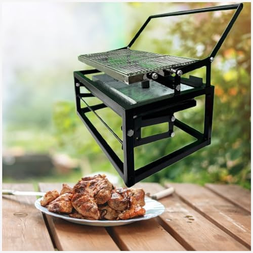 Flip Charcoal Grill, 360° Rotating BBQ for Outdoor Camping