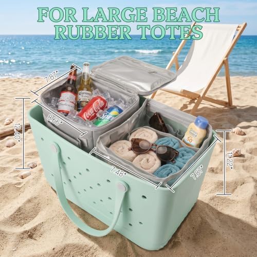 2-in-1 Cooler Organizer Insert for Large Beach Tote Bags