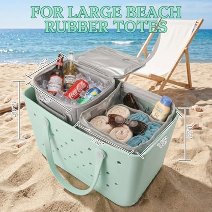 2-in-1 Cooler Organizer Insert for Large Beach Tote Bags