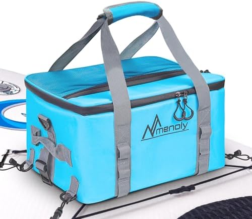 MENOLY Paddle Board Accessories Cooler, 25L Sup Kayak Deck Cooler Bag Fit 30 Cans with Bottle Opener, Adjustable Strap for Paddleboarding, Kayaking, Camping