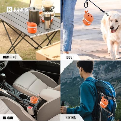 Booms Fishing Portable Trash Pouch: Silicone Expandable & Collapsible Fishing Line Waste Cantainer - Eco-Friendly Reusable Garbage Holder for Fishing, Hiking, Camping & Outdoor Activities - ST2 Orange