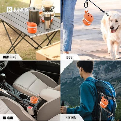 Booms Fishing Portable Trash Pouch: Silicone Expandable & Collapsible Fishing Line Waste Cantainer - Eco-Friendly Reusable Garbage Holder for Fishing, Hiking, Camping & Outdoor Activities - ST2 Orange