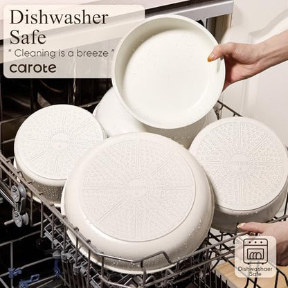 CAROTE 26pcs Pots and Pans Set Non Stick, Cookware Set Detachable Handle