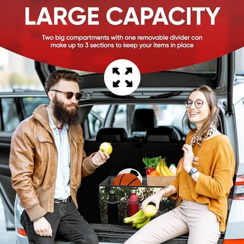 FORTEM Trunk Organizer - Foldable Car Organizer & Storage for SUVs & Trucks