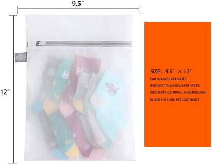 Kimmama Laundry Bag Mesh Wash Bags, Washing Machine Wash Bag, Net Washer Sack with Zipper, Dryer Pouch for Cleaning and Drying Cloths, Garment, Delicates, lingerie, Bra, Pant, Sock, Small Toys