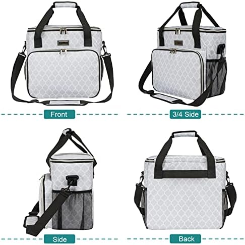 BAGLHER Dog Travel Bag, Pet Travel Bag (ALL Pet Travel Supplies), With 2 Pet Food Containers and 2 Collapsible Silicone Bowls; Essential Kits for Pet Travel DLwhite