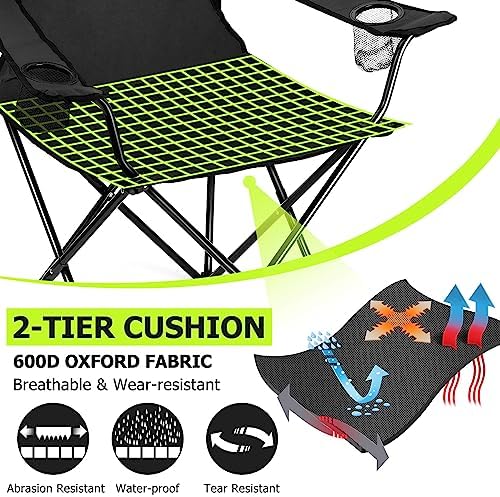 Joyfair Camping Lawn Chairs & Table Set, Large Beach Chairs for Outside