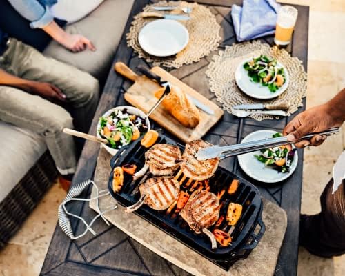 Lodge Sportsman's Pro Cast Iron Grill, 9 x 16.75 Inches