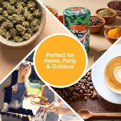 Aluminum Storage Jar Portable Airtight Smell Proof Container Bottle Multipurpose Storage Container for Spices, Coffee & Teas 80ml (Orange)
