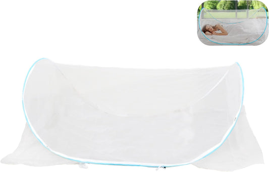 78 * 32 * 22 Inch Large Up Mosquito Tent, Portable Foldable Mosquito Net, Camping Mosquito Net with Net Bottom, for Bed Camping Travel Patio (Blue)